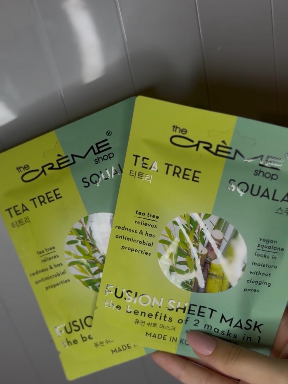 The Crème Shop Tea Tree + Squalane Fusion Sheet Mask